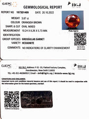 3.87/CT Natural Govt. Lab Certified Ceylonese Gomed-(1221)